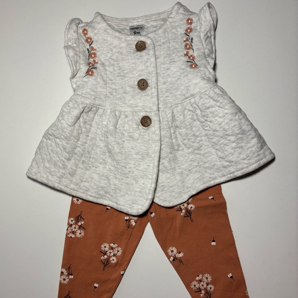 Baby 2-Piece Quilted Double Knit Vest Set